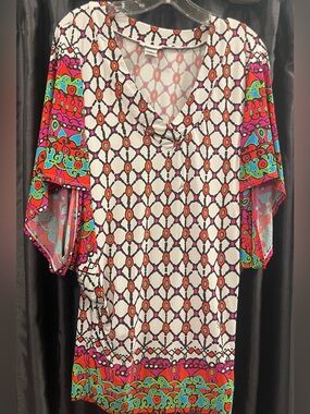 Trina Turk Top with tribal style print. EUC. Like new.